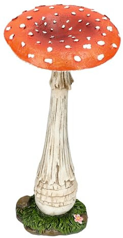 Gartenfigur Roter Fliegenpilz – Figur Pilz Garten Deko Statue, 17 cm Höhe