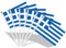 AhfuLife Petit Drapeau Grèce - 100Pcs Mini Drapeaux Grec avec Poteau Solide Blanc de 30cm pour Décoration Jardin Bar, Coupe du Monde, Célébration Fête Nationale Euro Foot Match