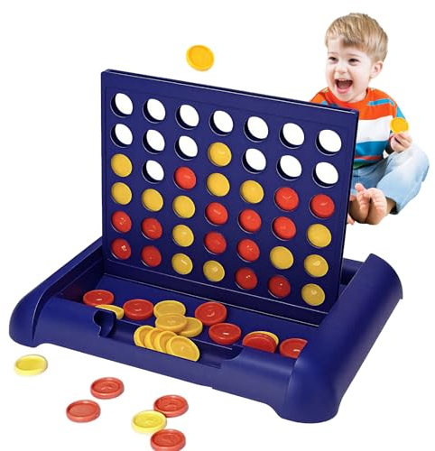 Vier Gewinnt 4 Gewinnt Klassisches Strategiespiel mit ABS-Material Familienspieleabend, Kindergeburtstag, Schulaktivitäten Für Erwachsene Kinder ab 6 Jahren