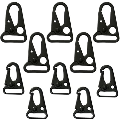 COYUN 10 Stück Taktischer Hängender, Outdoor Gurtband Hängende Schnalle, Karabiner Hängender Gürtel Karabiner, für Bergsteigen, Camping, Wandern, Jagen, Outdoor-Aktivitäten