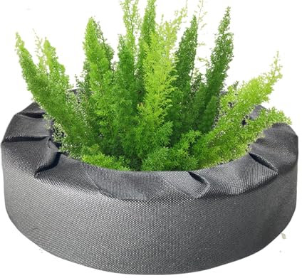 DAWCBVJQ 33cm Schwimminsel Teich Rund Treibende Pflanzinsel Schwimmende Blumeninsel Schwimmender Pflanzkorb Teich Stoff Schwimmend Wassergartenpond Pflanzer Aquatische Blumeninsel Zur Gartendekoration