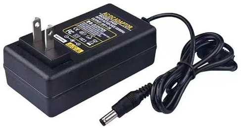 Fuente de alimentación 24 V 2 A DC, adaptador de alimentación convertidor AC 100 V-240 V a CC 24 V 2 A, conector jack 5,5 x 2,5 mm DC, adaptador de corriente universal para LED, ordenadores