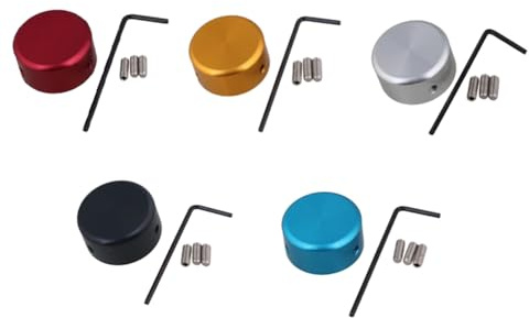 Yominerr 5 Set Footswitch Topper Multi Color Guitar Effect Footswitch Topper Foot Nail Cap Pedal Topper for Guitar Pedal Effect