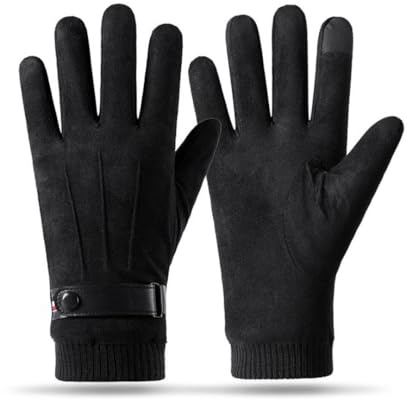 Herrenhandschuhe Winter, Mode Touchscreen Für Männer Plus Samt Verdickung Winddicht Outdoor Bergsteigen Reiten Langfinger Rutschfest