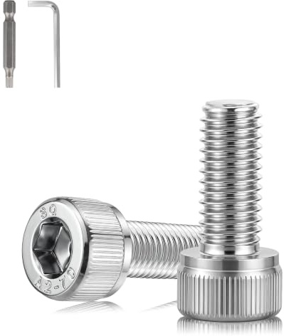 NZNSML 50 Stück Zylinderschrauben M6x16mm Edelstahl Schrauben Vollgewinde | Zylinderkopfschrauben mit Innensechskant A2 V21A Inbusschrauben für Möbel Mechanical mit Schraubendreherbit, Schlüssel