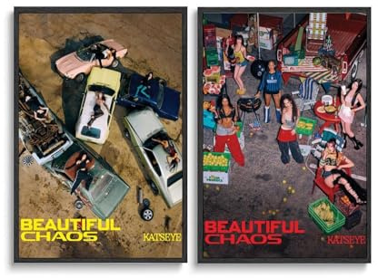 Gufatoo 2 PCS Katseye Poster Pop Music Group Vintage Für Zimmer, Ästhetische Leinwand-Wandkunst, Schlafzimmer-Dekor 16x24inch(40x60cm)