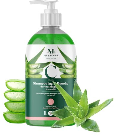 Gel Douche Aloe Vera Bio Corps&Cheveux sans savon et pH neutre 1L - Mességué
