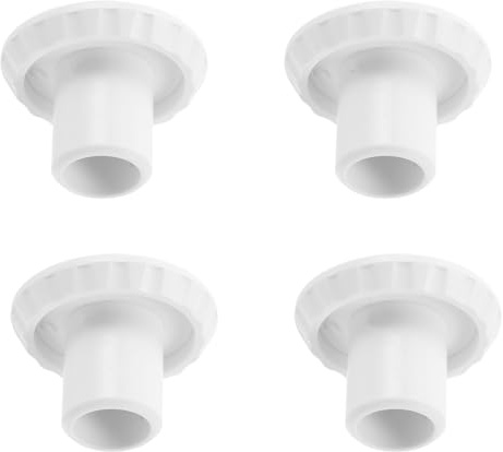4Pcs Plastic Screw Drain Plugs, Leakproof Cooler Hole Stoppers | Universal Fit for Haier, round White Caps for Ice Makers and Refrigerators, Home or Commercial Use