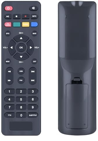 WKOLF Telecomando di ricambio, compatibile con decoder terrestre digitale TeleSystem TS6815 T2HEVC DVB-T2 HEVC HD HDR HLGC, non adatto per altri modelli