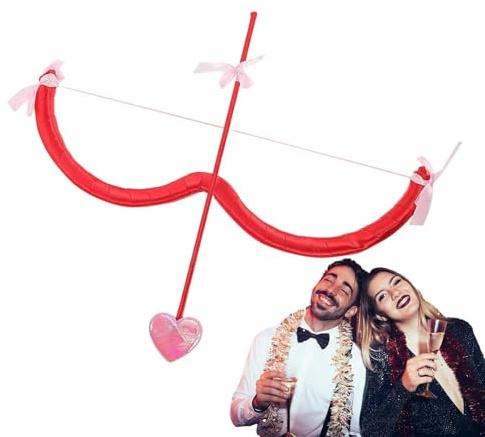 Cosplaybogen - Stoff 45cm mit 40-45cm Pfeile | Kleine Göttin Kostüm Prop | und Pfeil verkleiden Zubehör | Für Halloween-Partys, Cosplay, Valentinstagsveranstaltungen, Disco-Gebrauch