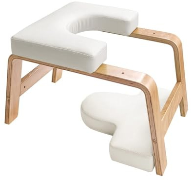 Feet Up Trainer-Kopfstandhocker, Yoga-Kopfstandbank, Heim-Yoga-Inversionsstuhl, U-förmiger Hocker, 330 Pfund Tragfähigkeit, For Schlafzimmer(White)