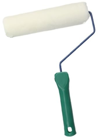 Rouleau à peinture de qualité professionnelle avec poignée antidérapante et tissu en microfibre résistant déchirures, rouleau en microfibre hautes densités pour peinture latex