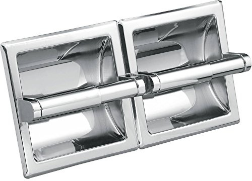Moen 5577 Donner Hotel and Motel Double Recessed Toilet Roll Holder, Bathroom Dispenser, Chrome