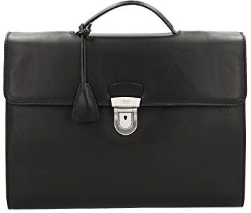Picard Herren Aktentasche Toscana Rindsleder Schwarz, 35 Liter, Überschlag mit einem Steckschloss, gepolsterter Tragegriff, 8501636001