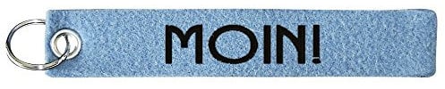 Fan-O-Menal Filz-Schlüsselanhänger mit Stick Moin Gr. ca. 17x3cm 14227 blau