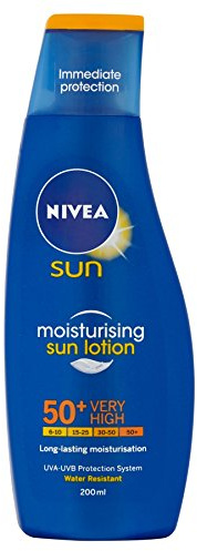 6 x NIVEA SUN® Moisturising Sun Lotion 50+ Very High 200ml
