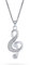 Bling Jewelry Musiklehrer Schüler Pave Cubic Zirkonia CZ Musiker Violinschlüssel Musiknoten Anhänger Für Frauen Teenager Versilbert