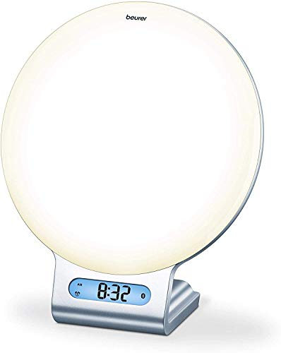 Beurer WL75 Wake-Up Light Alarm Clock | Wake Naturally to a Simulated Sunrise | Relax with a Simulated Sunset | Mood Light and Reading Light Function | Radio Alarm | Pre-Set Wake/Sleep melodies