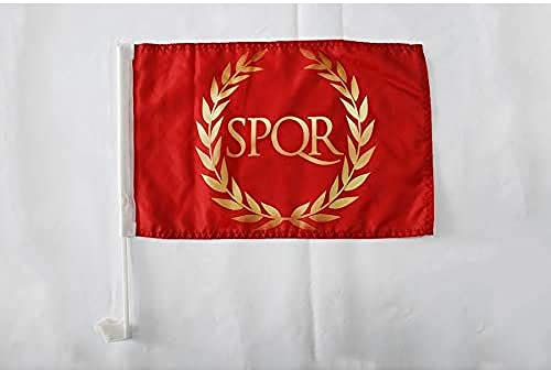 AZ FLAG - Autofahne Römische Kaiserzeit - 45x30 cm - Rom Autoflagge 30 x 45 Cm - Auto Flaggen