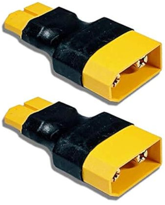 VUNIVERSUM 2X Stück Premium Adapter XT90 Stecker Male auf XT60 Buchse Female Hochstromstecker Goldstecker Adapterkabel für Lipo Akku Batterie Modellbau
