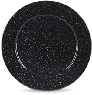 WARMCOOK Graniteware | Assiette Ø27cm en acier émaillé | Compatible four et lave-vaisselle | Légère | Empilable | Résiste aux rayures | Noir