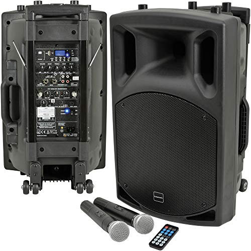 Loops Kit de sonorisation portable d'extérieur 200 W 30,5 cm | Système de haut-parleur et de microphone sans fil Bluetooth | Batterie rechargeable de 8 heures | Parler en public