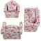 Puppenhaus Sofa, 1/12 Skala Puppenhaus Zubehör Blumenmuster Mini Möbel Sofa Set mit Rückenkissen( #2)
