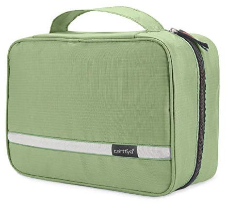 Carttiya Kulturbeutel zum Aufhängen, Herren Damen Kulturbeutel, Kosmetiktasche Groß Waschtasche Reise Waschbeutel Makeup Tasche Toilettentasche mit Haken (Hellgrün)