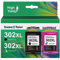 swiss toner 302XL 302 XL Patronen Kompatibel für HP 302 Druckerpatronen Multipack Schwarz und Farbe für HP Envy 4525 4520 Officejet 3831 5230 Deskjet 3630（2-Pack