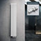 ELEGANT Design Heizkörper Flach 1800x308mm mit Weiß Multiblock Thermostat Flachheizkörper Weiß Einlagig Vertikal Heizkörper Mittelanschluss