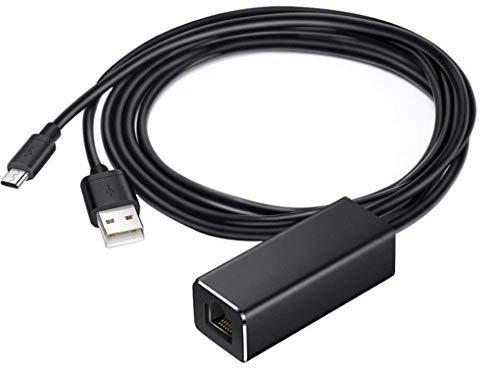teng hong hui Micro USB à Ethernet RJ45 Adaptateur RJ45 clé Adaptateur réseau Memory Stick TV Network Converter Compatible for Fire TV/Chromecast