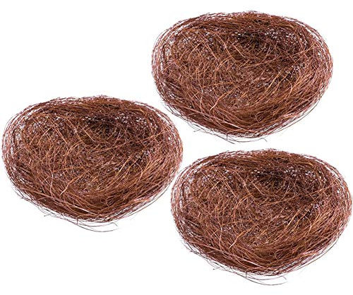 TOSSPER 3pcs Künstlicher Vogel-Nest-Dekoration, Mini-Osterei Nest Ostern Dekorationen Für