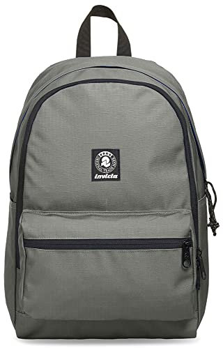 INVICTA BARLY Rucksack aus nachhaltigem Stoff, Praktisch & Unisex, kompakt, Büro, Reise, Arbeit, Studium, Backpack, Daypack, italienisches Design, grau