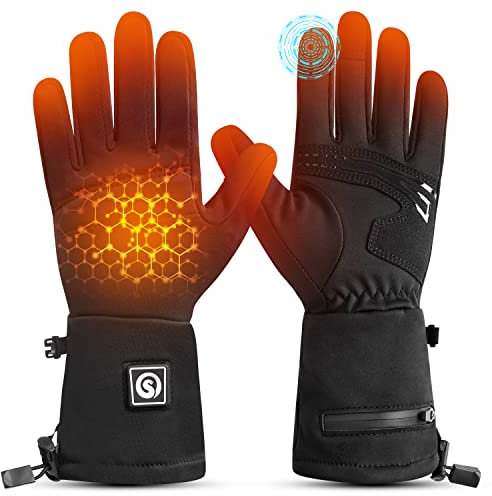 Sun Will Heated Glove Liners Men Women Rechargeable Battery Thermal Gloves for Freezer Work Thin Winter Hand Warmer for Skiing Cycling Motorbike Driving Hunting Skateboarding Athritis Raynaud's