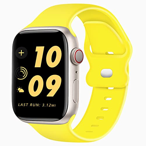 TopPerfekt Cinturini in silicone compatibili con Apple Watch 41mm, 40mm, 38mm, per donne e uomini, cinturini di ricambio sportivi classici morbidi e traspiranti per iWatch serie 7, 6, 5, 4, 3, 2, 1 SE
