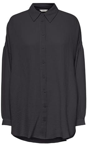 ONLY Damen ONLTHYRA Oversized Shirt NOOS WVN 15267998 ,Phantom ,S