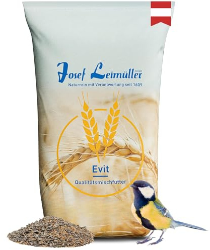 Leimüller Wildvogelfutter 5kg Premium ohne Weizen Wildvögel Gartenvögel | Mit Sonnenblumenkerne, staubfrei, ohne Zusatzstoffe, für Wildvögel, Ganzjahresfutter