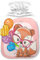Wärmflasche, 1 l kleiner Wärmbeutel mit weichem Plüsch-Wärmerbezug, niedlicher Cartoon-Fuchs mit Ballon, auslaufsicherer Schraubverschluss, ideal für Wintersport, Outdoor, Rücken, Nacken und Bein