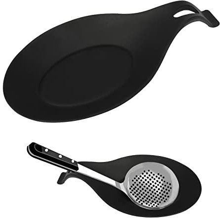 Repose cuillère cuisine,Cuillère en Silicone Repose Ustensile de Cuisine Support,Porte Cuillère Silicone,Pose Ustensile,pour la Cuisine, la Maison, la Salle à Manger