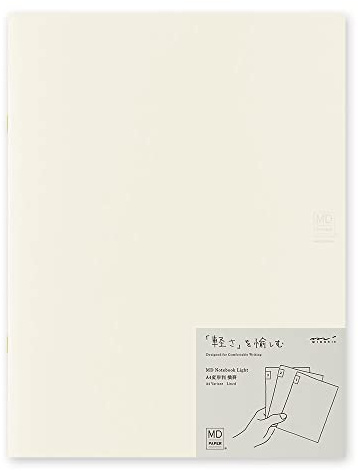 DESIGNPHIL Midori 15307006 Notizbuch, MD-Notizbuch, leicht, A4, variable Größe, horizontal liniert, 3er Set A