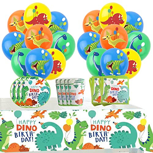 Party Deko Geburtstag Dinosaurier Party Geschirrset Dinosaur Geburtstagsdeko Dinosaurier Luftballons Deko Dinosaur Tischdecken Dinosaurier Teller Becher Servietten Dinosaurier Geburtstag Partygeschirr
