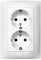 SIMON - Enchufe Doble de Empotrar Schuko, Serie Simon 10, 250V, 10 A, Enchufe de Pared Plano y Fino, Fácil de Instalar, Incluye Marco, Tapa y Mecanismo, Base de Enchufe Hembra Color Blanco