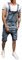 Oanviso Salopette Corta in Denim da Uomo Tinta Unita/Foro Strappato Jumpsuit con Cinturino Regolabile Multi-Tasche Casual Jeans Comodo Salopette Classico Vintage Abiti da Lavoro D Blu XS