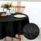 DWCN Schwarz Tischdecke Rund 120cm,Fleckschutz Abwaschbar Tischwäsche Wasserdicht Tischtuch für Esszimmer,Garten,Party,Hochzeiten oder Haushal