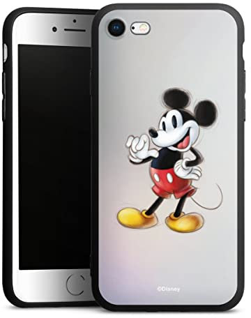 DeinDesign Cover in Silicone Premium Compatibile con Apple iPhone SE (2022) Custodia del Telefono Cellulare Nero Cover Disney100 Topolino Prodotto Ufficiale su Licenza