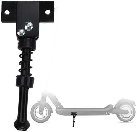 Tomotato 10 Zoll Scooter Ständer, Schwarz Elektroroller Parkständer Aluminiumlegierung Seitenständer Scooter für Roller Ersatzteile