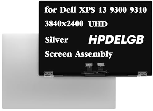 HPDELGB Replacement for Dell XPS 13 9310 LCD Touch Screen Display Digitizer Assembly 4K 13.4 3840x2400 UHD (Silver)