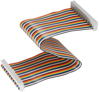 DMiotech 1Stk 50 Pins IDC Draht Flachband Kabel Regenbogen 11. 8 Zoll Maß 2. 54mm Pitch Brettchen Überbrückung Drähte für Computer Audio Systeme