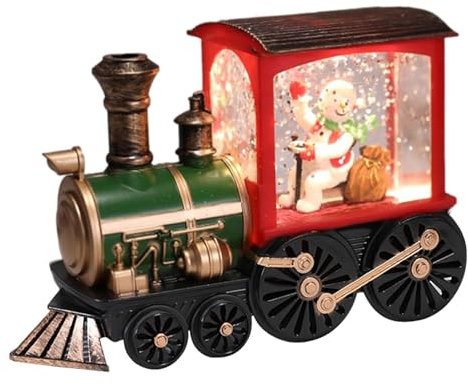 Leuchtendes Weihnachtszug-Dekor | Batteriebetriebene Schneekugel, beleuchtete Zugdekoration - Innen- und Außendekorationen für Wohnzimmer, Arbeitszimmer, Garten, Auto, Schlafzimmer, Vitrine Anloximt