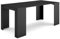 Skraut Home | Mesa Consola Extensible | Mesa Comedor Plegable | 180 | para 8 comensales | Comedor y Cocina | Estilo Moderno | Negro